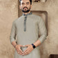 Anaita Grey Linen Silk Straight Kurta
