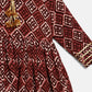 Ahalyaa Maroon Rayon Printed Kurta Palazzo Sets for Kids For Girls | Swadesiicart