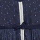 Ahalyaa Navy Blue Net Foil Print Kids Dress For Girls | Swadesiicart