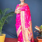 Jyoti Fashion Women's Pink Paithani Silk Zari Woven Saree with Blouse | Swadesiicart