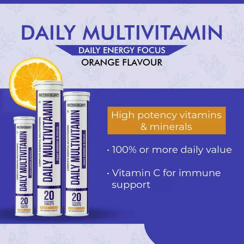 Nutracology Daily Multivitamin Effervescent Tablets With Vitamins & Minerals For Men & Women | Swadesiicart