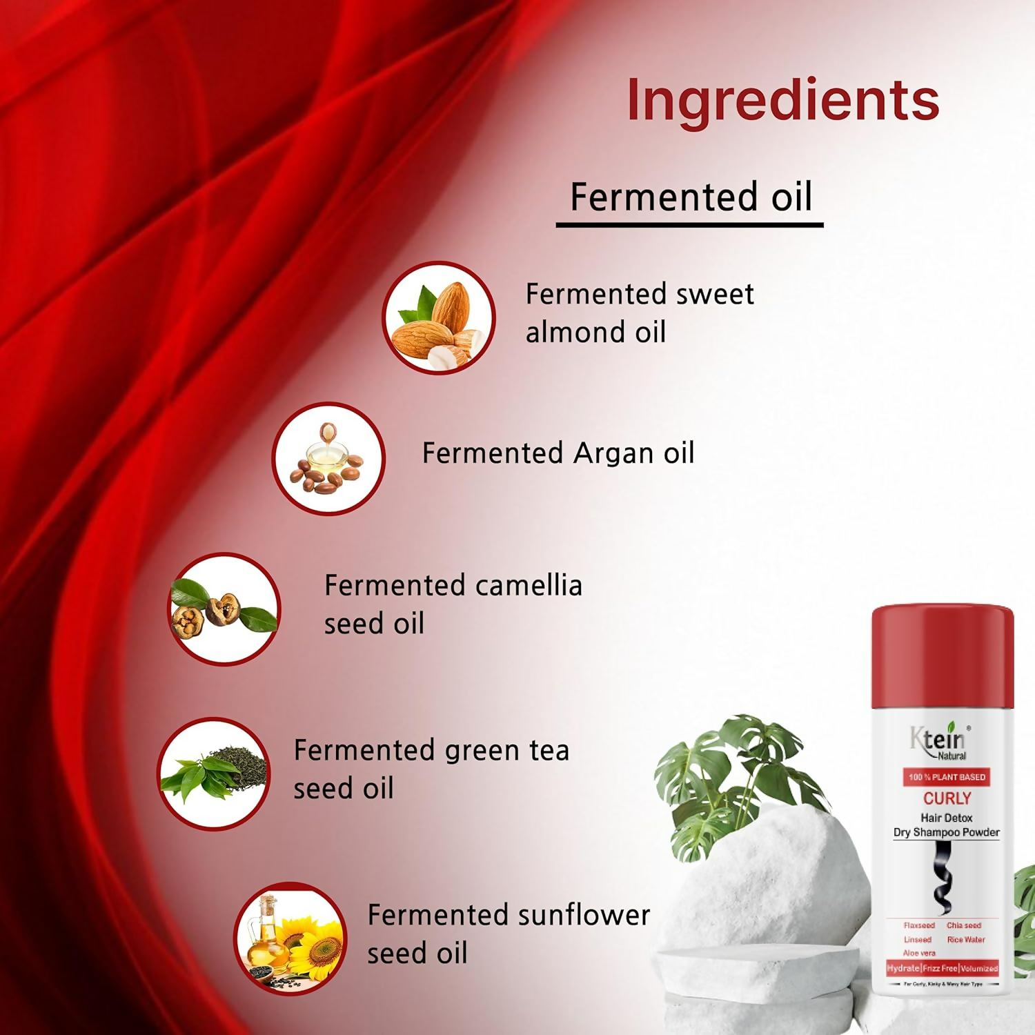 Ktein Natural 100% Plant Based Hair Detox Dry Shampoo - Swadesiicart