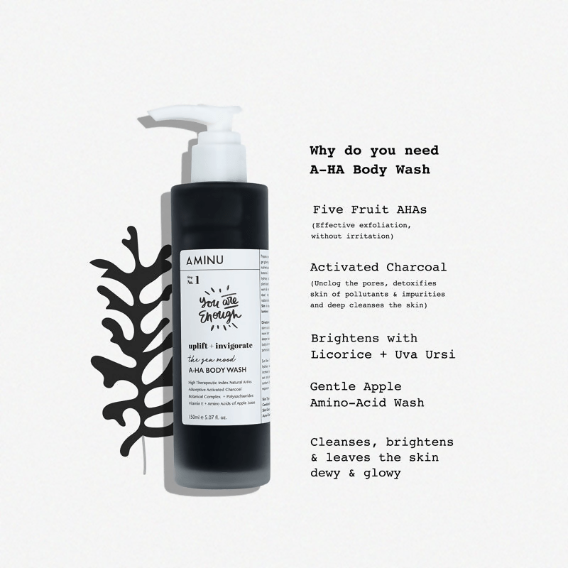 Aminu AHA Body Wash for De-Tanning, Spot-Correction | Swadesiicart
