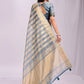 Shree Shyam Fashion Organza Sky Blue Saree