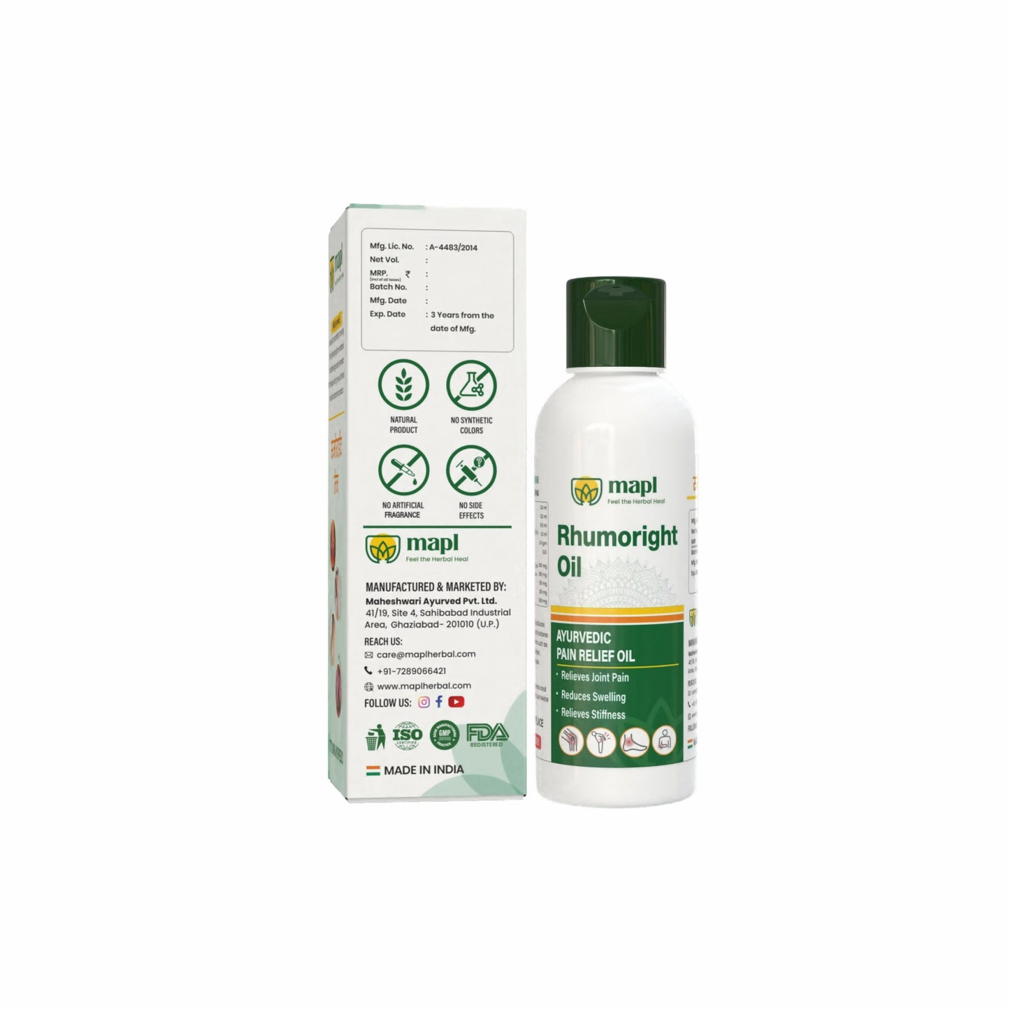MAPL Rhumoright Oil | Swadesiicart