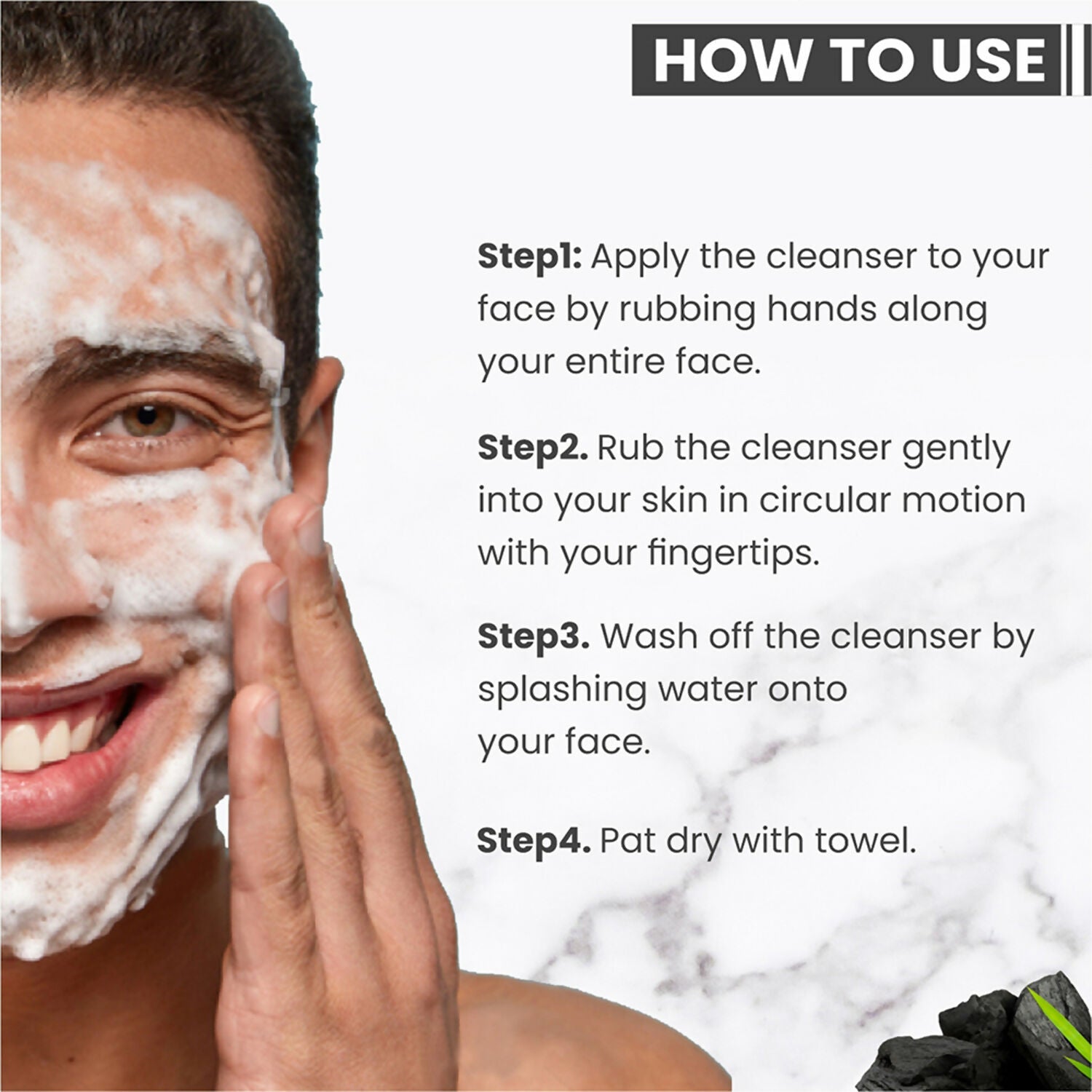 Globus Naturals Anti Pollution & Anti Acne Charcoal Face Wash For Men | Swadesiicart