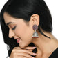 Mominos Fashion Johar Kamal Kundan Work Jhumka With Maroon Beads - Swadesiicart