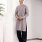 Grey Viscose Designer Chikankari Embroidery Work Men's Kurta - Mahotsav | Swadesiicart