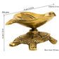 Spillbox Gold Toned Tortoise Leaf Diya | Swadesiicart