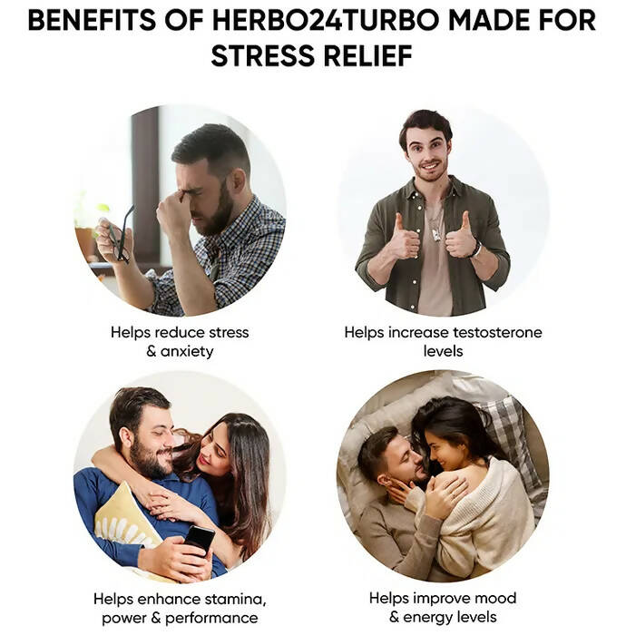 Dr. Vaidya's Herbo 24 Turbo Capsules For Stress Relief | Swadesiicart