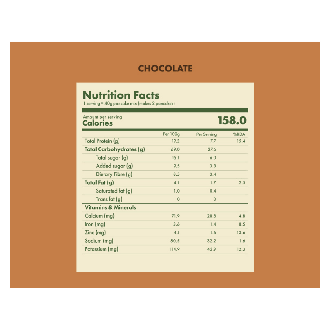 Cosmix no nonsense plant protein pancake mix Chocolate | Swadesiicart