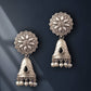 Mominos Fashion Johar Kamal Silver Bell Stone Jhumka