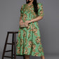 Ahalyaa Women's Traditional wear Ethnic Dress - Green | Swadesiicart