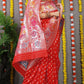 Jyoti Fashion Women's Red Banarasi Silk Zari Woven Saree with Blouse | Swadesiicart