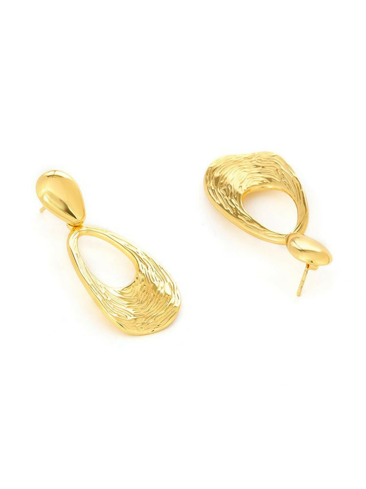 Golden Earrings - Ruby Raang | Swadesiicart