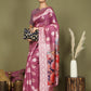 Shree Shyam Fashion Linen Cotton Pink Saree