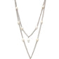 Layered Pearl and Silver Neckpiece (silver) - Ruby Raang | Swadesiicart