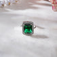 green stone ring (Green) - Ruby Raang | Swadesiicart