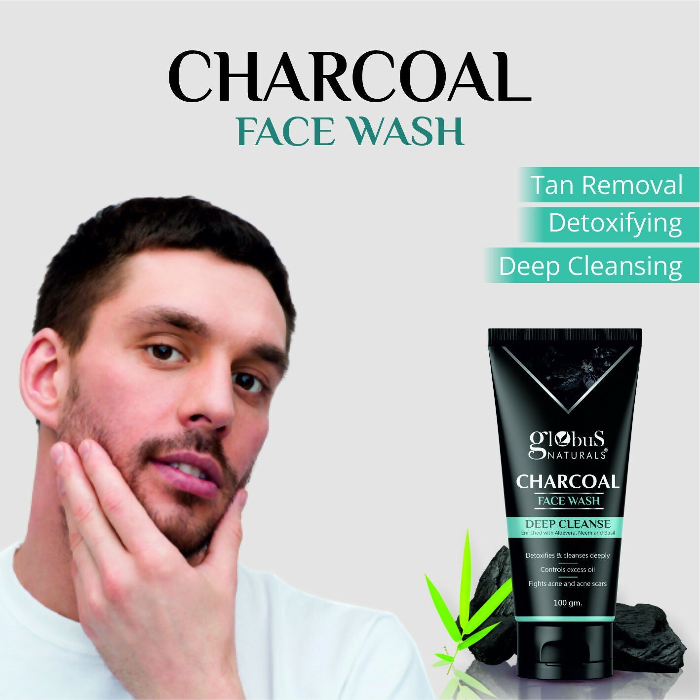 Globus Naturals Charcoal Face Wash | Swadesiicart
