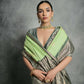 Vishnu Weaves Women's Pista Tussar Silk Zari Woven Saree with Blouse - Swadesiicart