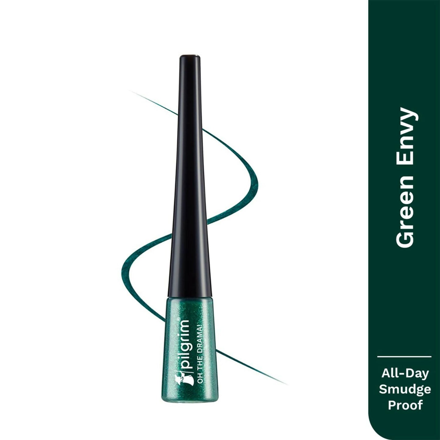 Pilgrim Metallic Eyeliner Green Envy, Long Lasting & Smudge Proof Enriched With Argan Oil - Swadesiicart