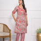 Festive Wear Ethnic Red chanderi Stitched Suit With Dupatta - Anbazaar - Swadesiicart