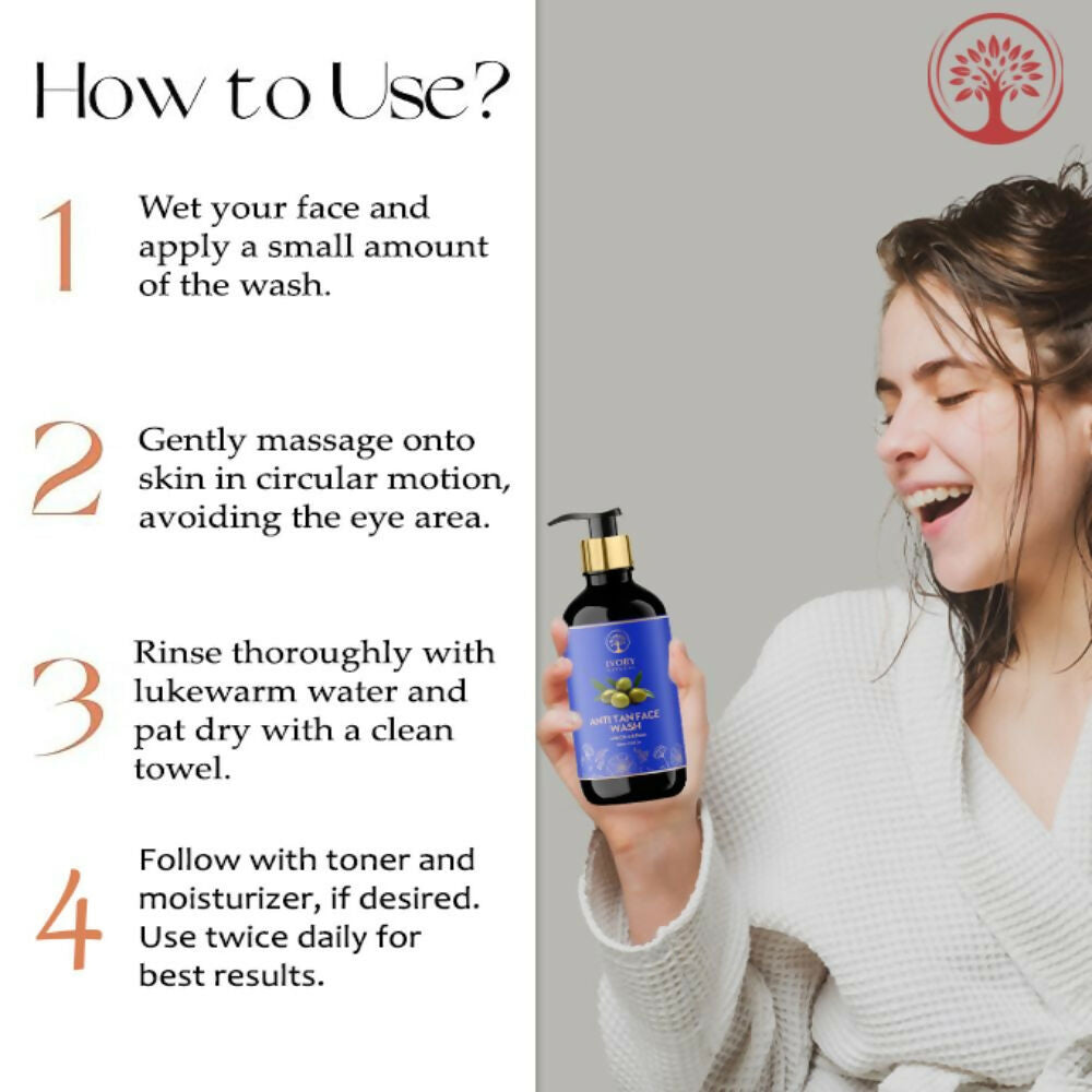 Ivory Natural Tan Face Wash For Crystal Clear And Radiant Skin | Swadesiicart