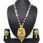 Joban Fashion White & Maroon & Green With Rajwadi Polish Necklace Set | Swadesiicart