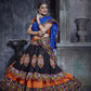 AI Fashion Black-Orange Art Silk Designer Navratri Lehenga Choli Collection
