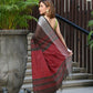 Beatitude Brown Cotton Jacquard Border Tangail Handloom Saree