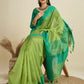 Vishnu Weaves Women's Parrot Raw Silk Thread Woven Saree with Blouse - Swadesiicart