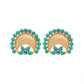 Nuyug Turquoise Crescent Earrings | Swadesiicart