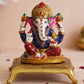 eCraftIndia Beige Lotus Flowers Engraved Pooja Chowki | Swadesiicart