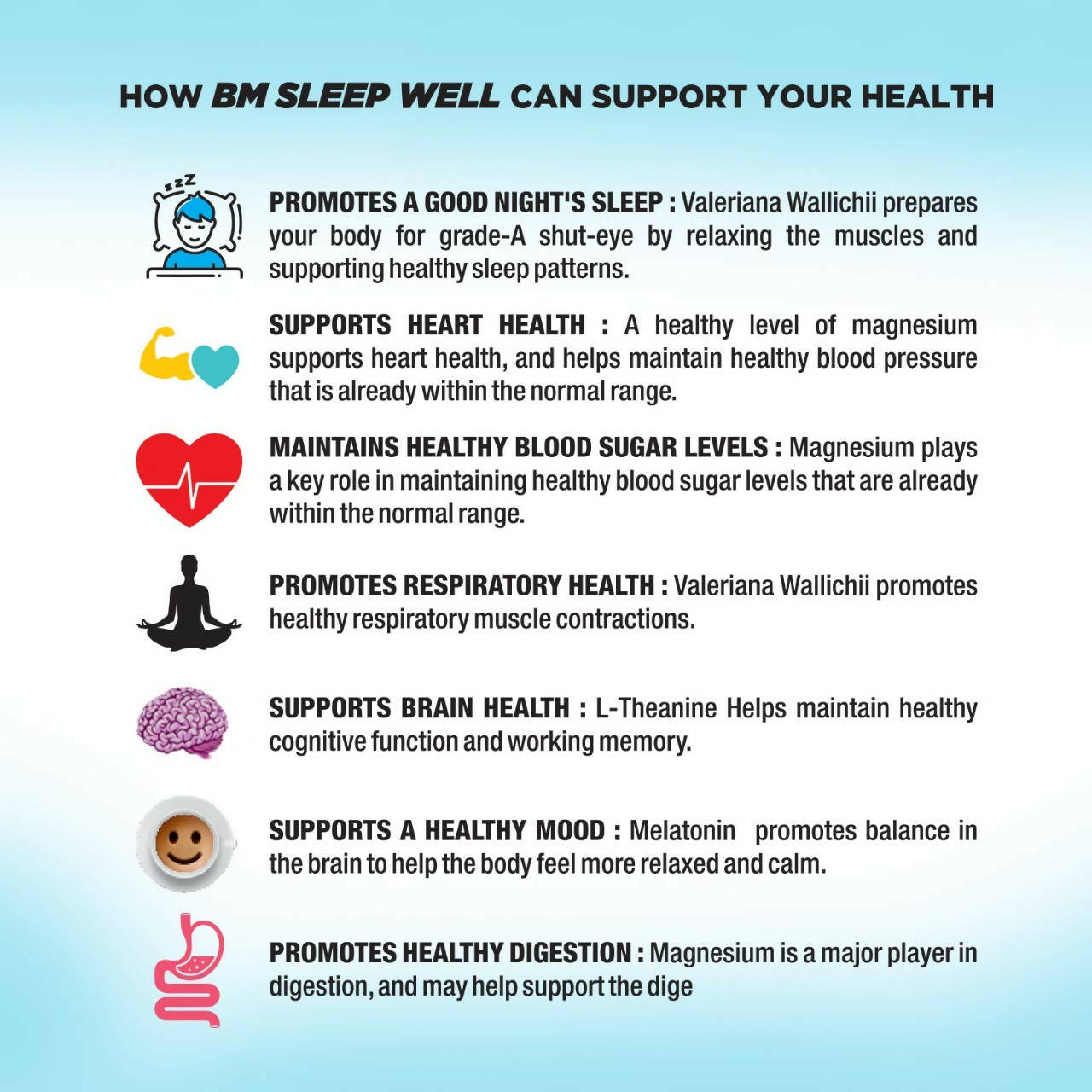 BM Wellness Natural Sleep Well Tablets (800mg) | Swadesiicart