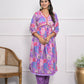 Lavender Muslin silk Embroidery with Thread and sequence Stitched Suit With Dupatta - Tanisha | Swadesiicart