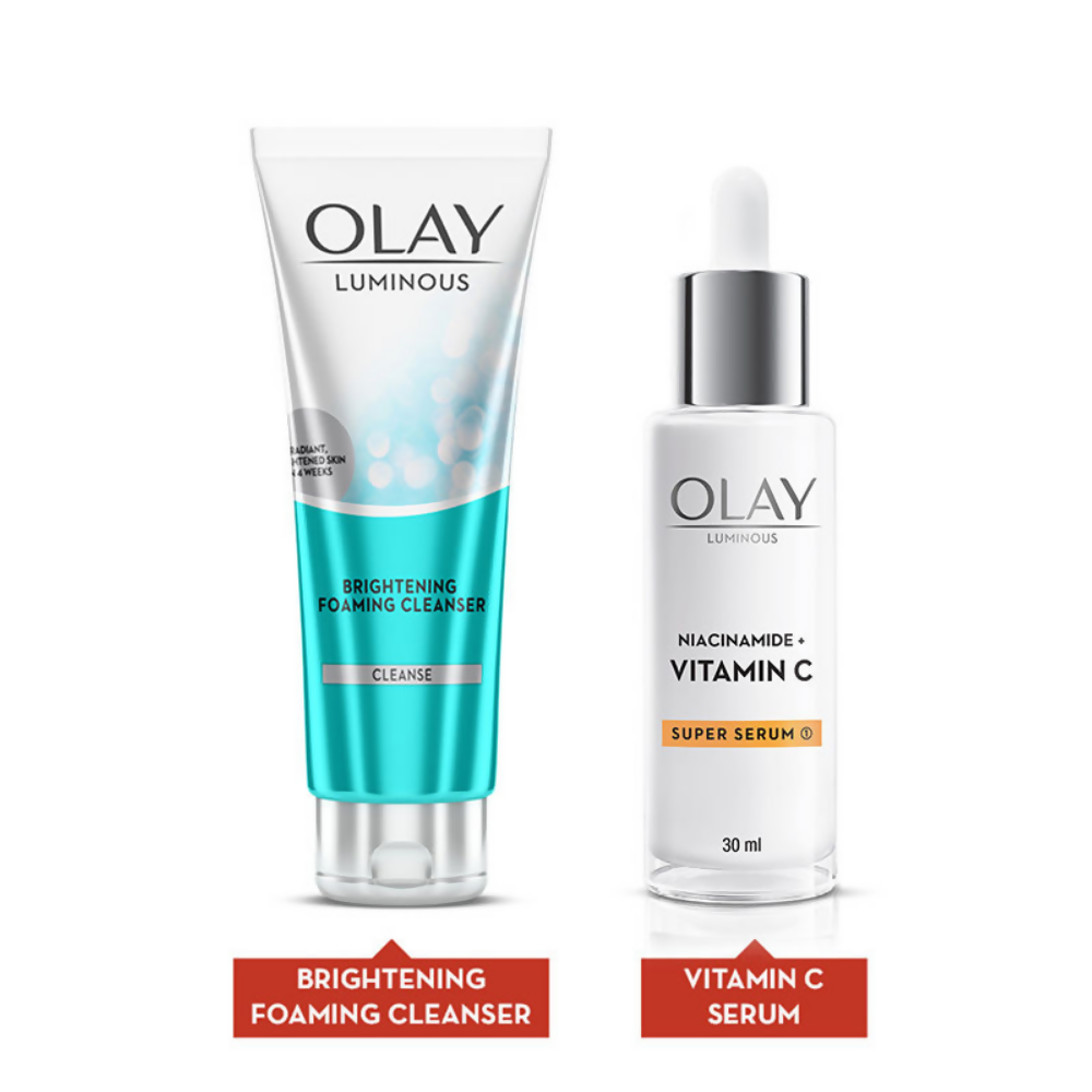 Olay Hydration Boost Kit With Niacinamide + Vitamin-C Super Serum & Cleanser - Swadesiicart