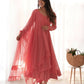 Joban Fashion Peach Kurta Set Georgette Sequence Embroidery Work - Swadesiicart