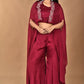 Morchari Women And Hand Embroidery Palazzo Set-Magenta - Swadesiicart
