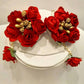 Artificial Flower Jewelry Set For Haldi