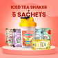 Bevzilla 5 Flavoured Iced Tea Sachets + Shaker | Swadesiicart