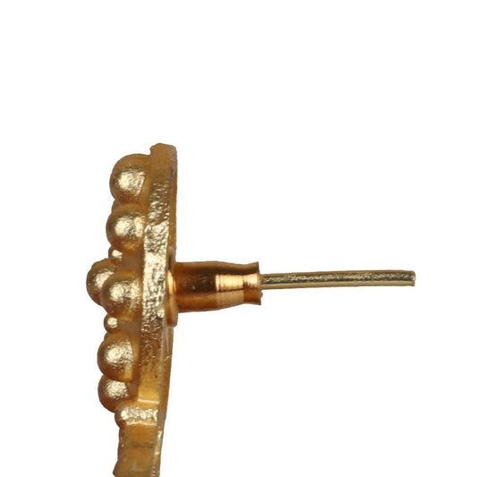 Joban Fashion Women Matte Gold Brass Jhumka | Swadesiicart