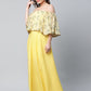 Ahalyaa Women Crepe Printed Yellow Dress | Swadesiicart