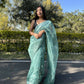 Vamsee Naina Green Organza Saree - Swadesiicart