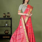 Lorenvalley Fashion Peach Patola Silk Woven Design Zari Meenakari Weaving Saree - Swadesiicart