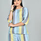 Morchari Digital Print Semi Muslin Co-Ord Set Top & Trouser-Multicolor - Swadesiicart