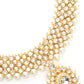 Mominos Fashion Johar Kamal Gold-Polished Rani Haar with Off white Pearls Jewellery Set - Swadesiicart
