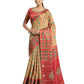 Beige Bhagalpuri Silk Woven design with Hand work butta Saree - Norita Nirvi
