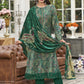 Jyoti Fashion Women's Green Velvet Digital Print with Resham Thread work Kurta with Trouser & Dupatta | Swadesiicart