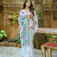 Vishnu Weaves Women's Pink Muga Cotton Woven Butti Saree with Blouse - Swadesiicart
