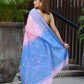 Beatitude Pink Slub Cotton Floral Jamdani Saree
